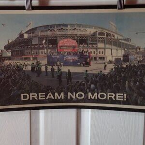 Wrigley Field 2016 World Champions "Dream No More" Professional Laminated Newspa